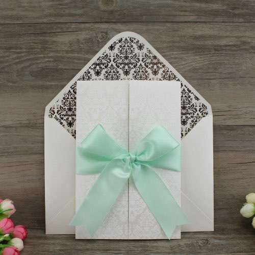Invitation Card Rectagle Wedding Invitation with Envelope Greeting Card Customized 